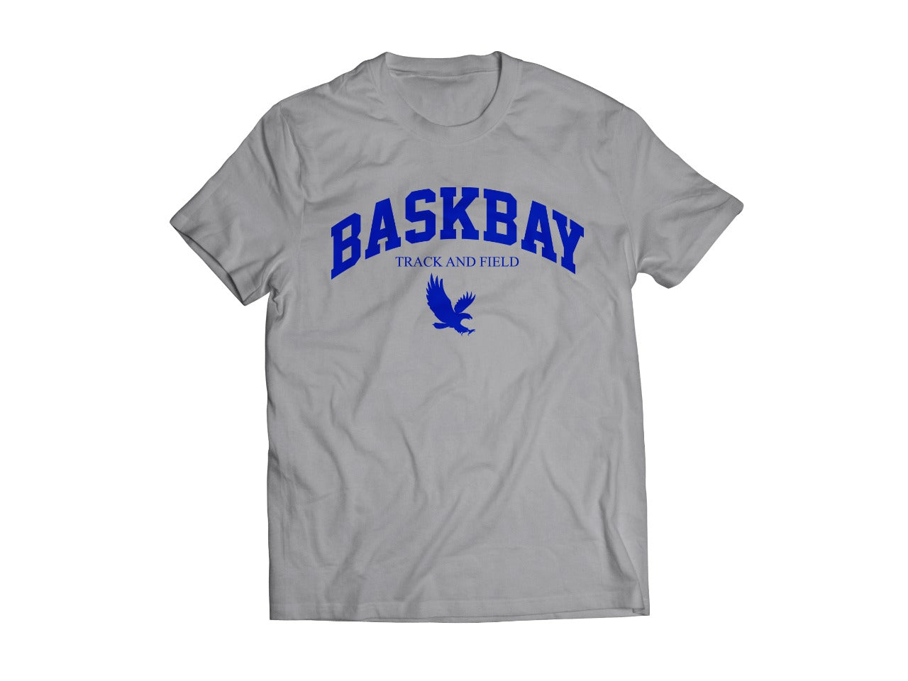 Baskbay Track and Field T-Shirt - Blue on Grey