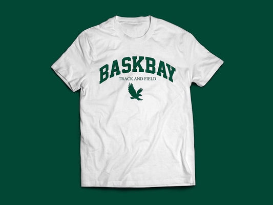 Baskbay Track and Field T-Shirt - Green on White