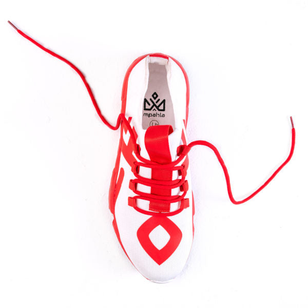 Mpahla Unisex Sneaker - White X Red